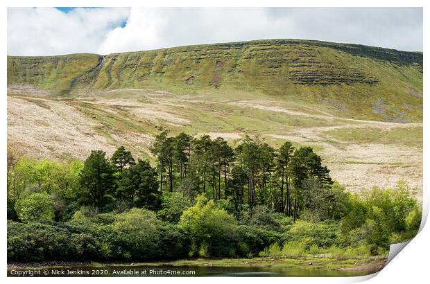 Graig Fan Ddu in the Central Brecon Beacons Powys Print by Nick Jenkins