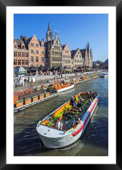 The City Ghent, Flanders, Belgium Framed Mounted Print by Arterra 