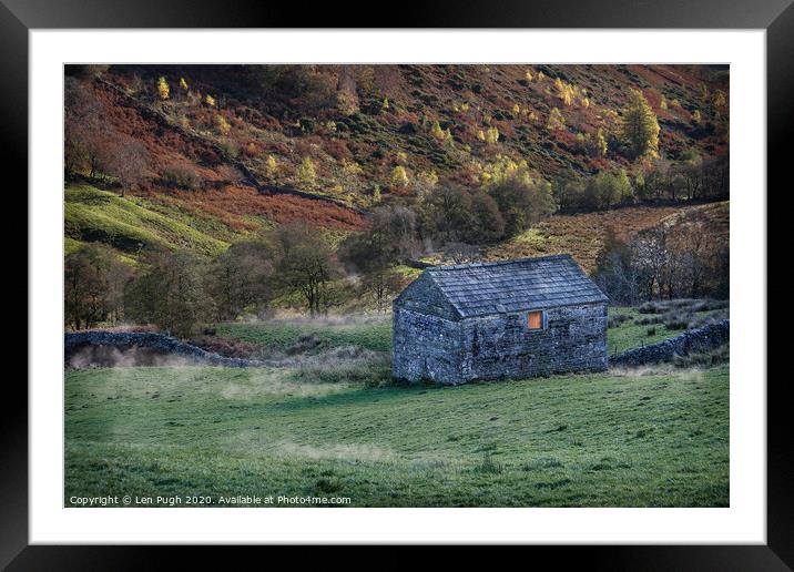 Argengarthdale, North Yorkshire Dales, England Framed Mounted Print by Len Pugh