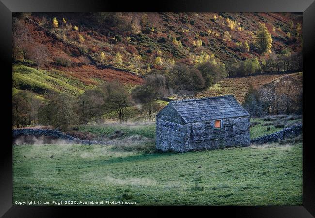 Argengarthdale, North Yorkshire Dales, England Framed Print by Len Pugh