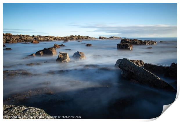 Misty Foreshore Print by Ken Hunter
