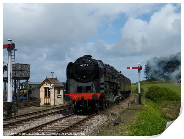 92203 Black Prince outside Weybourne Station  Print by Ursula Keene