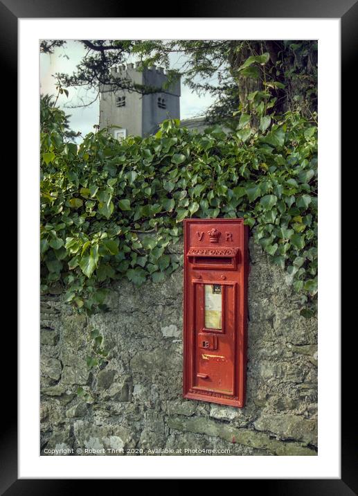 Victorian letterbox at Cartmel Fell, Cumbria Framed Mounted Print by Robert Thrift