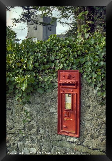 Victorian letterbox at Cartmel Fell, Cumbria Framed Print by Robert Thrift