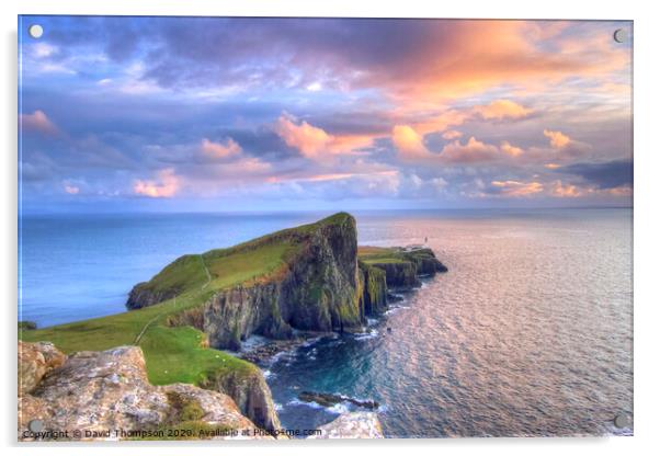 Isle of Skye Sunset  Neist Point   Acrylic by David Thompson