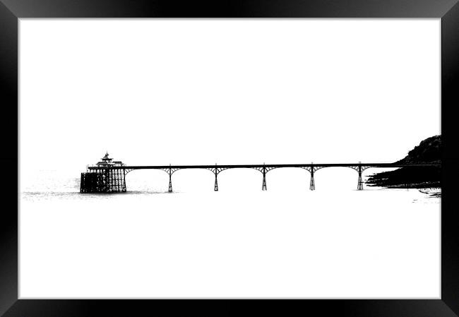 clevedon pier  Framed Print by Dave Sibley