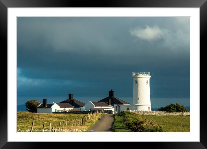 Nash Point Old Lighthouse on the Glamorgan Heritage Coast Framed Mounted Print by Nick Jenkins
