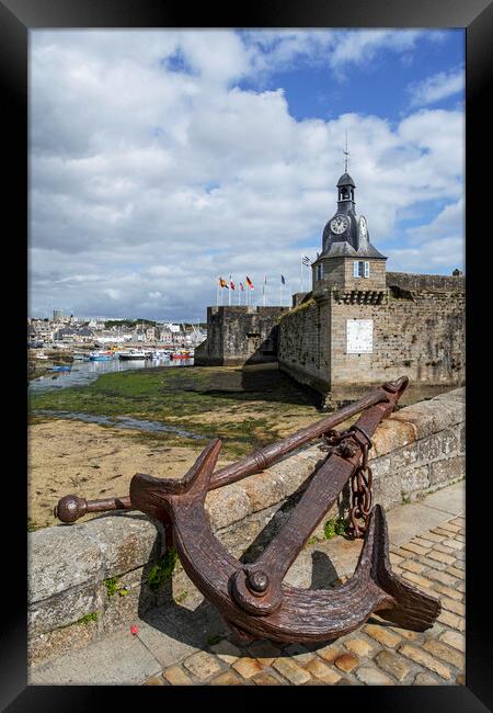 Old Anchor at Concarneau in Finistère, Brittany, France Framed Print by Arterra 