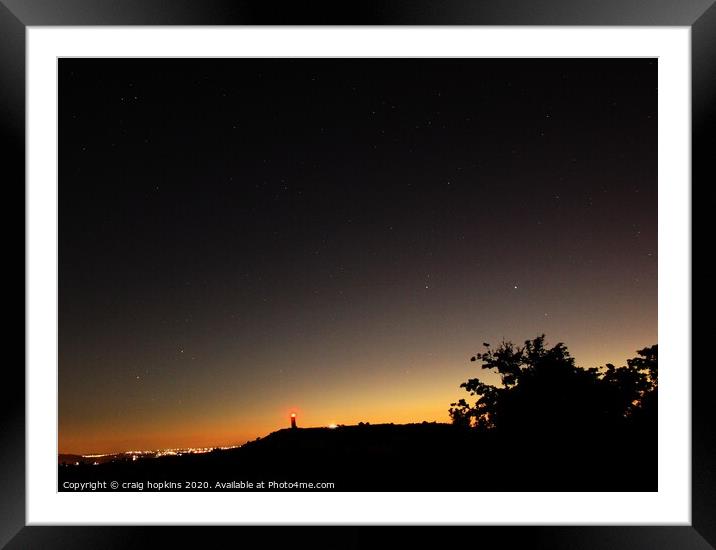 Castle hill at Midnight in summer Framed Mounted Print by craig hopkins