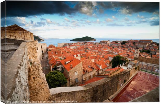 Old Town of Dubrovnik in Croatia Canvas Print by Artur Bogacki
