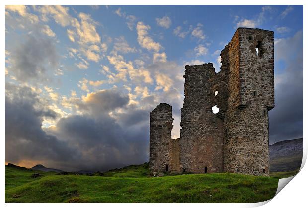 Ardvreck Castle Ruin in Scotland Print by Arterra 