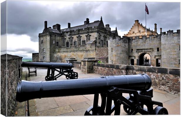 Cannons at Stirling Castle, Scotland Canvas Print by Arterra 