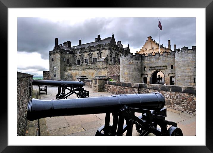 Cannons at Stirling Castle, Scotland Framed Mounted Print by Arterra 