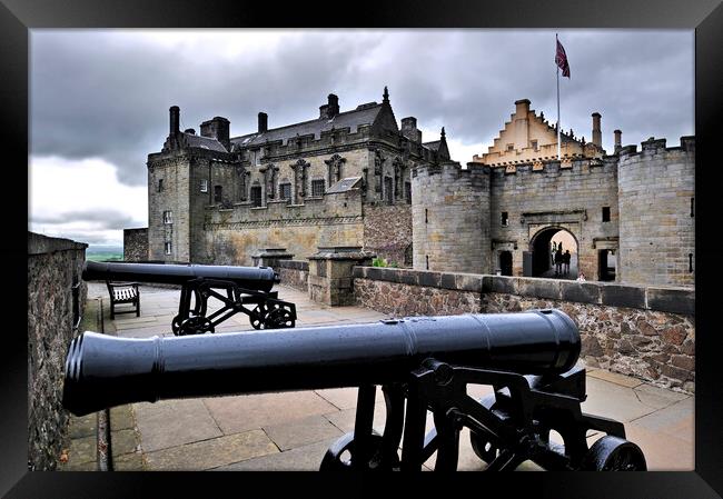 Cannons at Stirling Castle, Scotland Framed Print by Arterra 