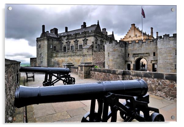 Cannons at Stirling Castle, Scotland Acrylic by Arterra 
