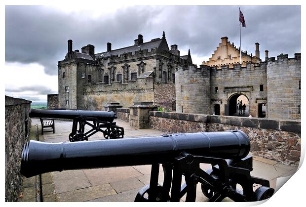 Cannons at Stirling Castle, Scotland Print by Arterra 