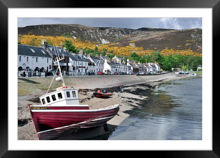Fishing Boat in the Ullapool Harbour, Scotland Framed Mounted Print by Arterra 