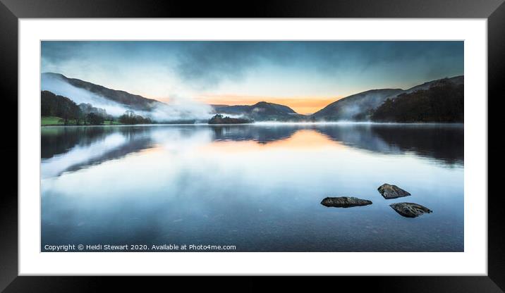 Sunrise at Grasmere Lake Framed Mounted Print by Heidi Stewart