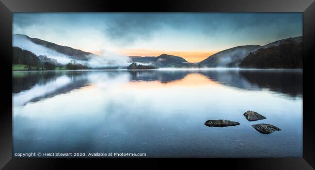 Sunrise at Grasmere Lake Framed Print by Heidi Stewart