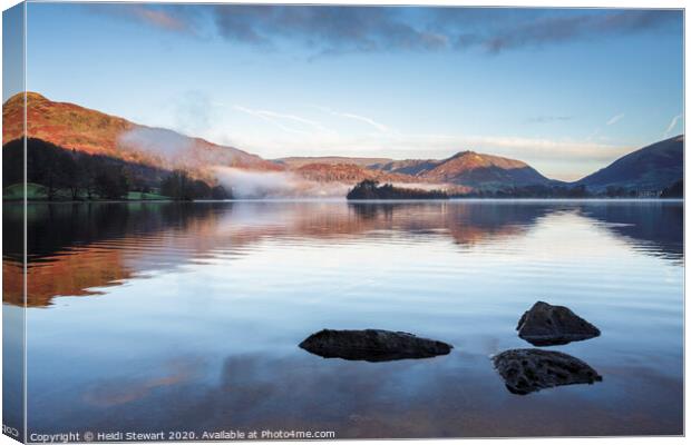Grasmere Lake in the Lake District Canvas Print by Heidi Stewart