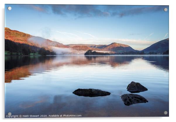 Grasmere Lake in the Lake District Acrylic by Heidi Stewart