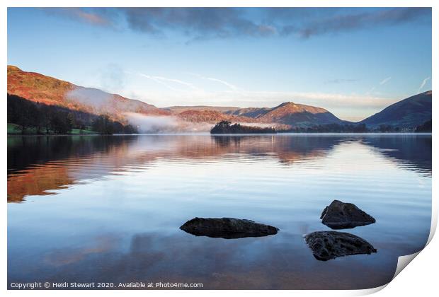 Grasmere Lake in the Lake District Print by Heidi Stewart