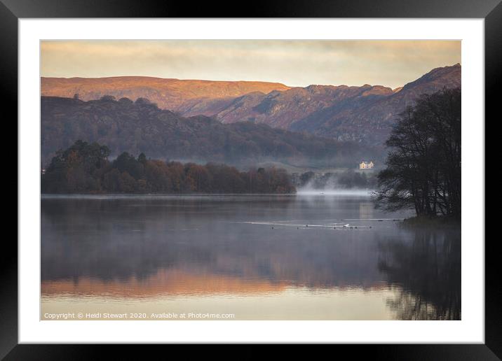 Grasmere Lake Autumnal Morning Framed Mounted Print by Heidi Stewart