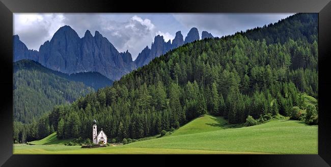 Val di Funes in Tyrol, Dolomites Framed Print by Arterra 