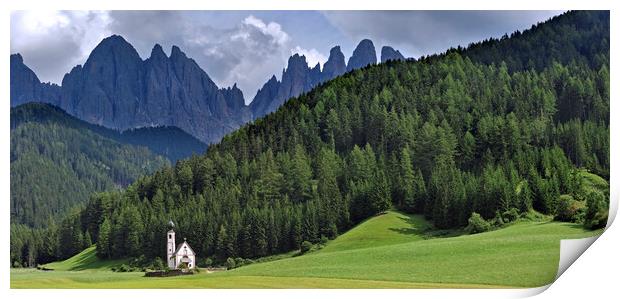 Val di Funes in Tyrol, Dolomites Print by Arterra 