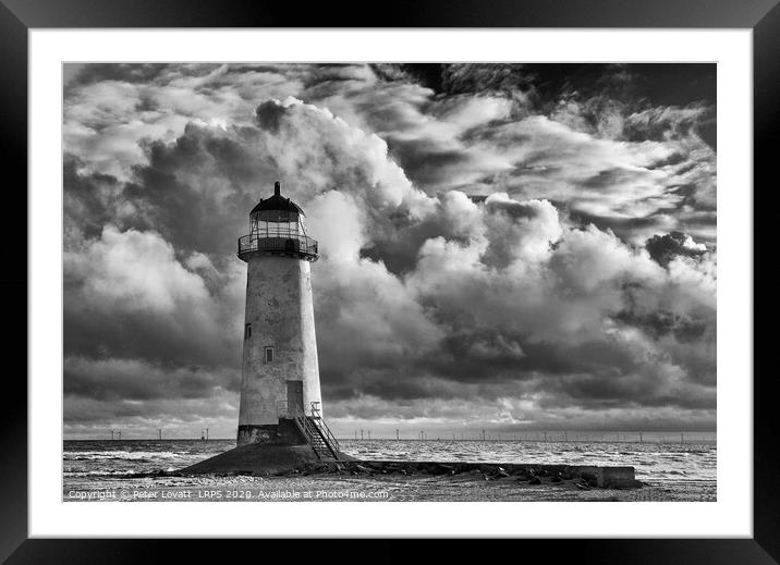 Point of Ayr Lighthouse Framed Mounted Print by Peter Lovatt  LRPS