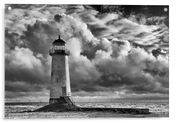 Point of Ayr Lighthouse Acrylic by Peter Lovatt  LRPS