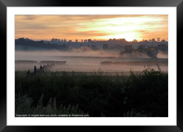 Misty morning Framed Mounted Print by Angela Redrupp