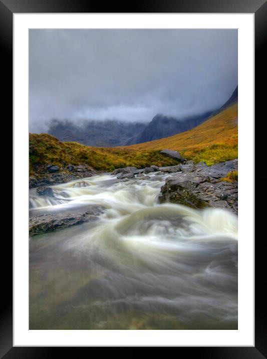 Fairy Pools Skye Scotland Framed Mounted Print by David Thompson