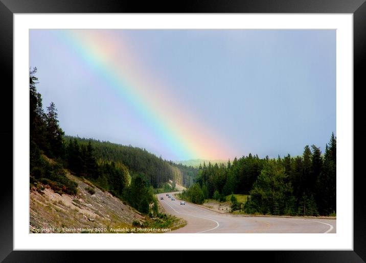 Rainbow Framed Mounted Print by Elaine Manley