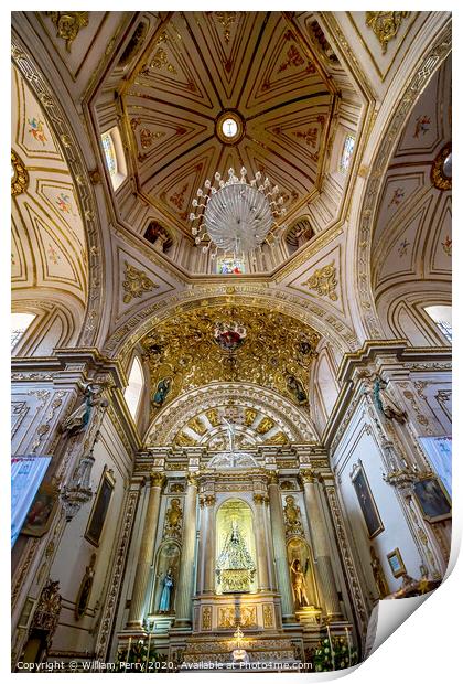Virgiin Mary Statue Basilica Our Lady Solitude Church Oaxaca Mexico Print by William Perry