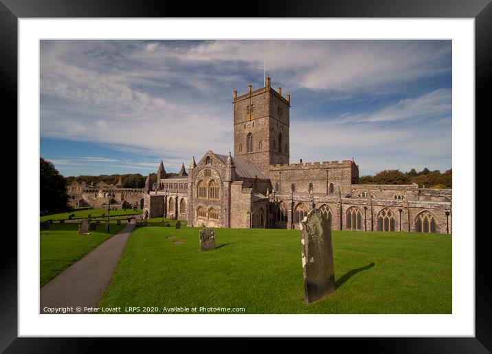 St Davids Cathedral Framed Mounted Print by Peter Lovatt  LRPS