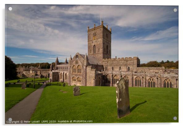 St Davids Cathedral Acrylic by Peter Lovatt  LRPS