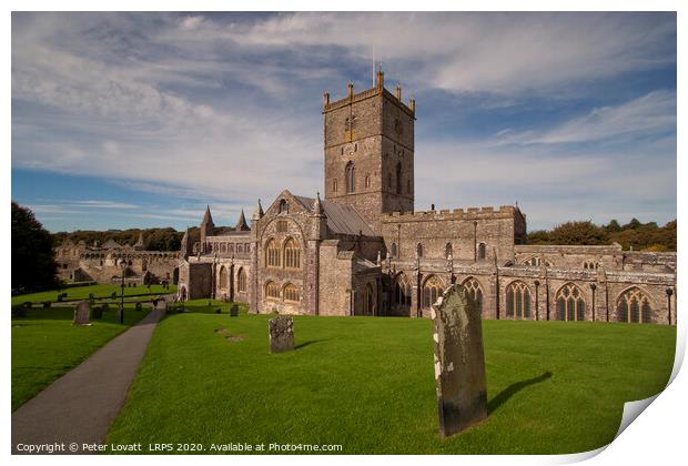 St Davids Cathedral Print by Peter Lovatt  LRPS