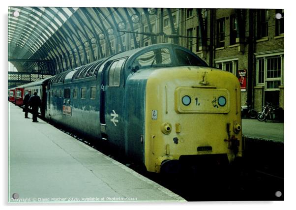 A Deltic at King's Cross Acrylic by David Mather