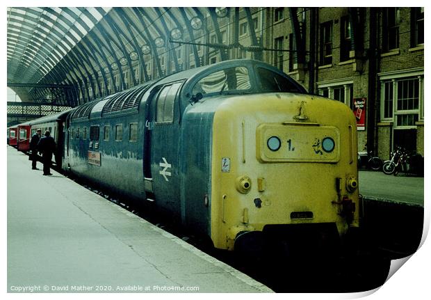 A Deltic at King's Cross Print by David Mather