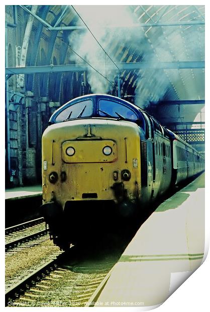 A Deltic to Hull Print by David Mather