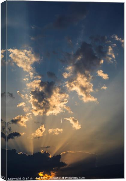 Clouds in sunset Canvas Print by Efraim Gal