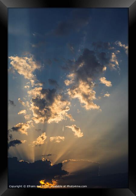 Clouds in sunset Framed Print by Efraim Gal
