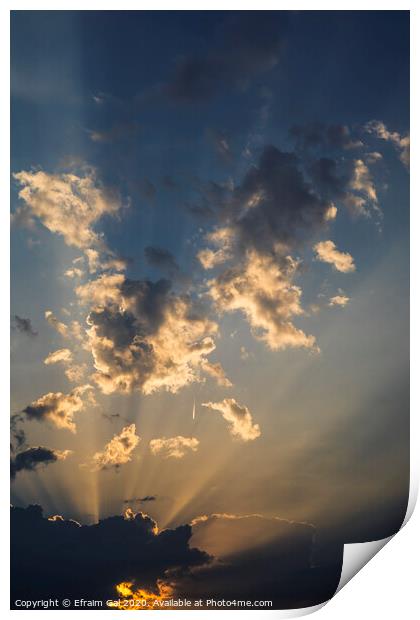 Clouds in sunset Print by Efraim Gal