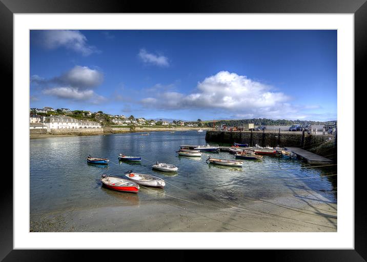 St. Mawes Harbour - Cornwall Framed Mounted Print by David Stanforth