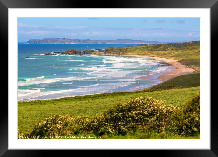 Rolling Waves and Verdant Coastlines Framed Mounted Print by jim Hamilton