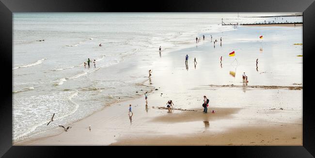 Serenity at Cromer Beach Framed Print by Roger Dutton