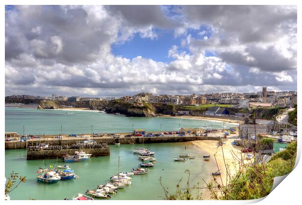 Newquay Harbour  Print by David Stanforth