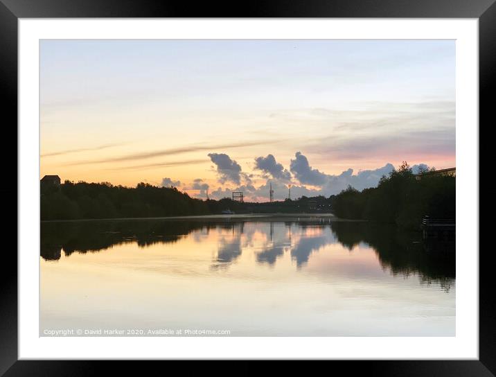 River Tees Sunrise Framed Mounted Print by David Harker