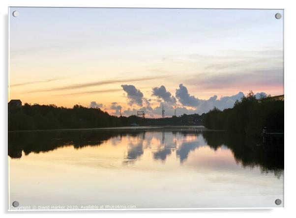River Tees Sunrise Acrylic by David Harker